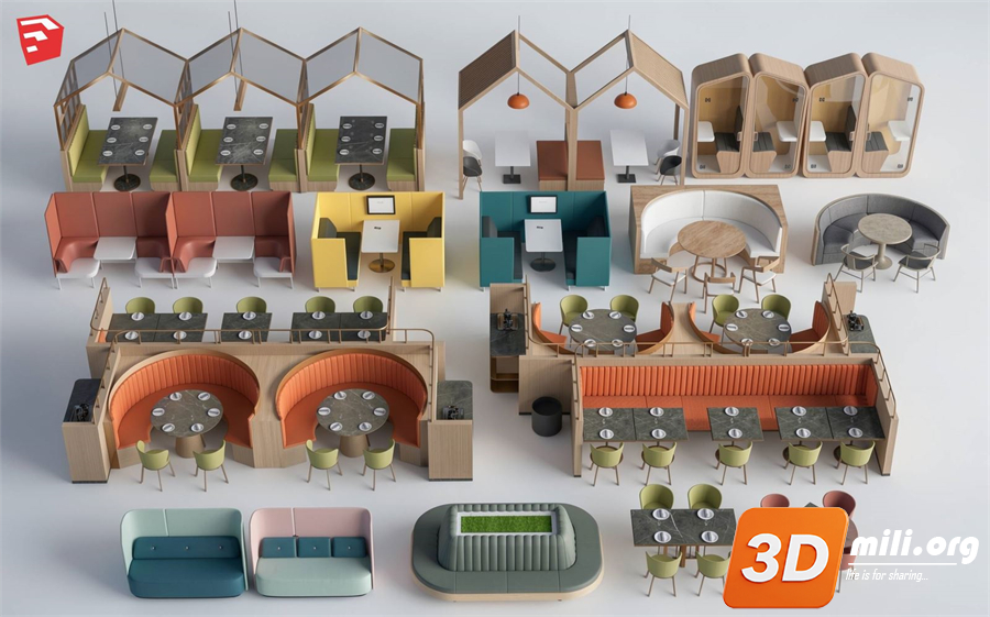 Cafe Furniture Skp Files 